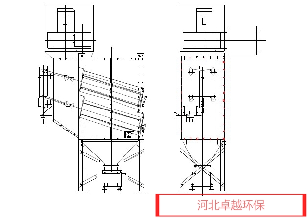 MLT型濾筒除塵器結(jié)構(gòu)示意圖